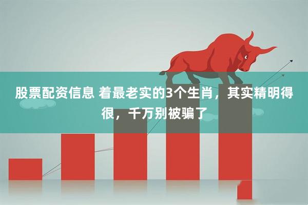 股票配资信息 着最老实的3个生肖,其实精明得很,千万别被骗了