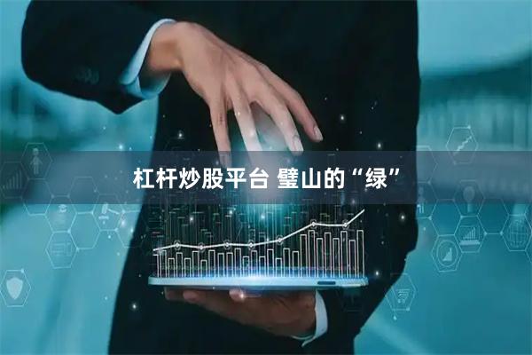 杠杆炒股平台 璧山的“绿”